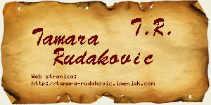 Tamara Rudaković vizit kartica